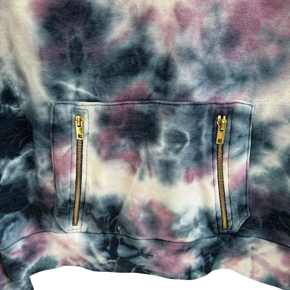 Aviator Nation Women's Small Ninja Pullover Hoodie Tie Dye Kangaroo Pocket - Picture 6 of 9